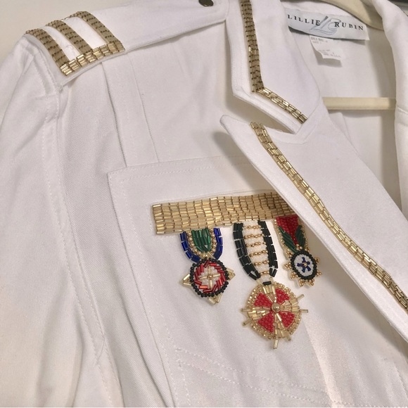 Vintage Lillie Rubin Military Style Romper - Picture 2 of 6